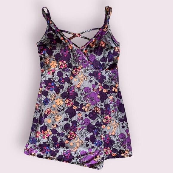 REI CO-OP Sariska Print Bra Top Tank Tunic Purple Orange Gray Women's Size 8 M - Picture 5 of 11